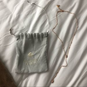 Claudia Lariat Necklace in Gold